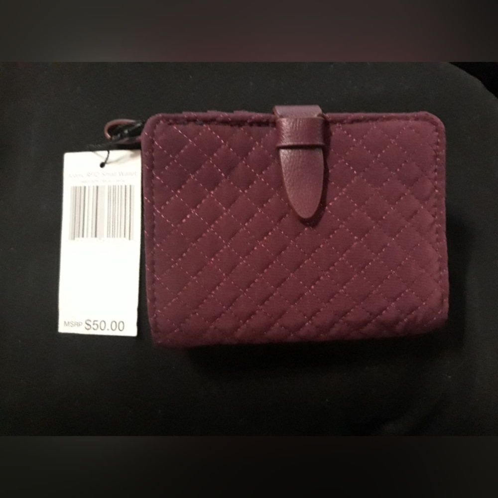 Vera Bradley Iconic Small Wallet.  In Mulled Wine. Never Used